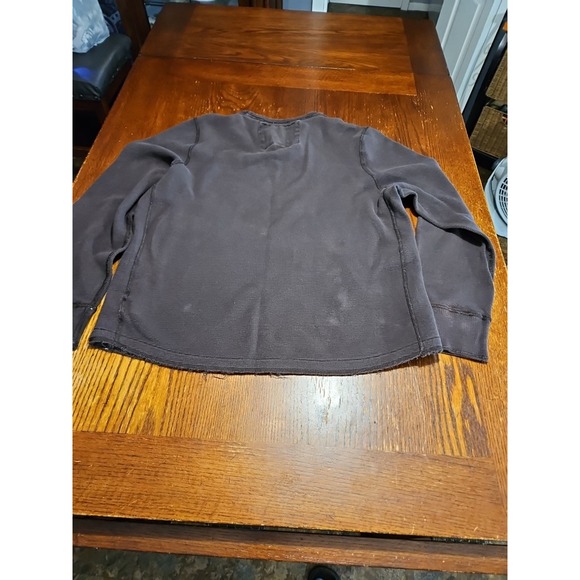 Abercrombie Mens Ribbed Knit Muscle Thermal Long Sleeve Shirt Brown XXL (A616) - Picture 8 of 8